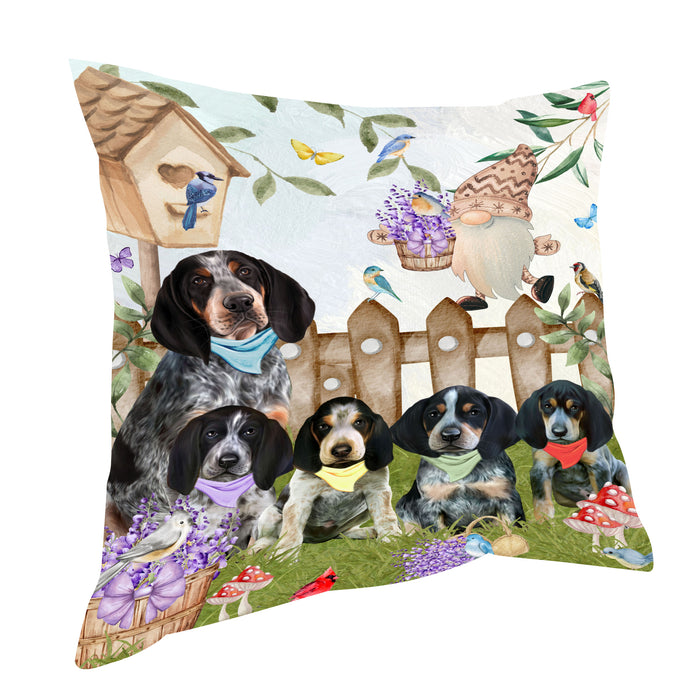 Bluetick Coonhound Pillow: Explore a Variety of Designs, Custom, Personalized, Pet Cushion for Sofa Couch Bed, Halloween Gift for Dog Lovers