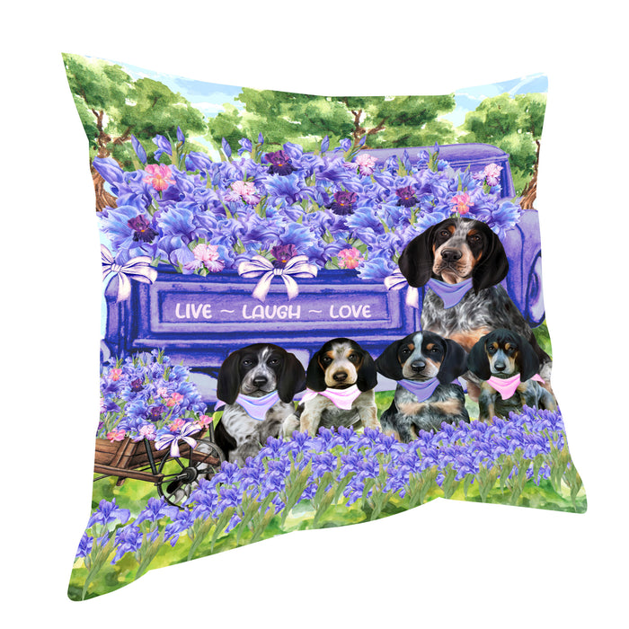 Bluetick Coonhound Pillow: Explore a Variety of Designs, Custom, Personalized, Throw Pillows Cushion for Sofa Couch Bed, Gift for Dog and Pet Lovers