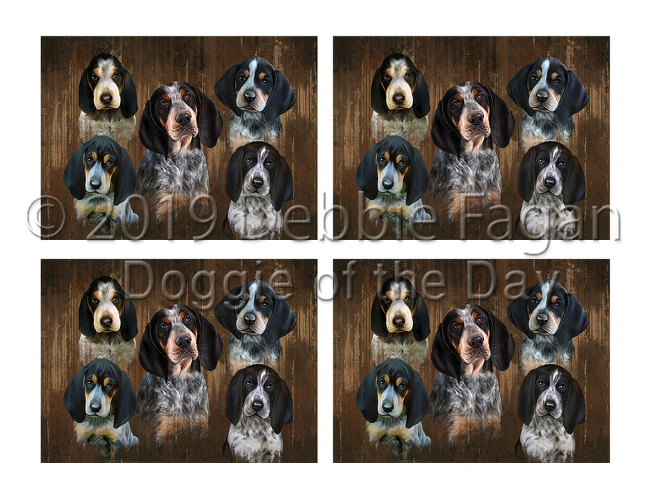 Rustic Bluetick Coonhound Dogs Placemat