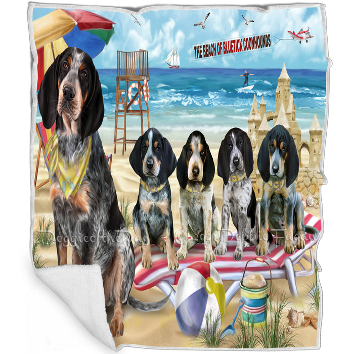 Pet Friendly Beach Bluetick Coonhounds Dog Blanket BLNKT65595