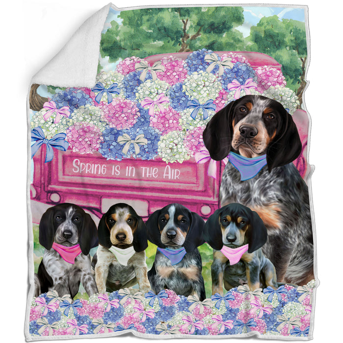 Bluetick Coonhound Bed Blanket, Explore a Variety of Designs, Custom, Soft and Cozy, Personalized, Throw Woven, Fleece and Sherpa, Gift for Pet and Dog Lovers