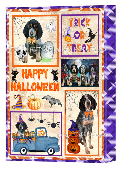 Happy Halloween Trick or Treat Bluetick Coonhound Dogs Canvas Wall Art Decor - Premium Quality Canvas Wall Art for Living Room Bedroom Home Office Decor Ready to Hang CVS150308