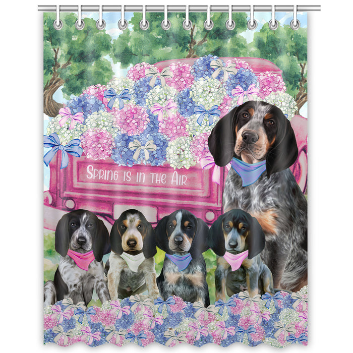 Bluetick Coonhound Shower Curtain, Explore a Variety of Personalized Designs, Custom, Waterproof Bathtub Curtains with Hooks for Bathroom, Dog Gift for Pet Lovers