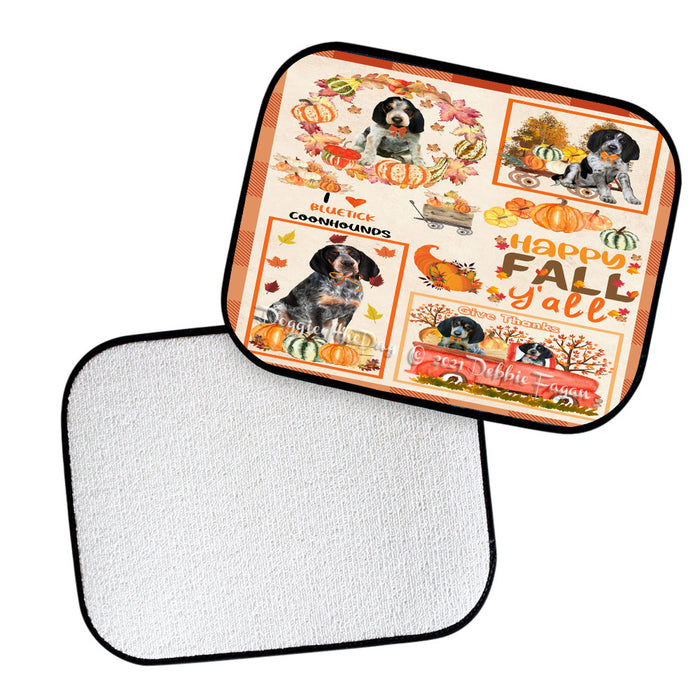 Happy Fall Y'all Pumpkin Bluetick Coonhound Dogs Polyester Anti-Slip Vehicle Carpet Car Floor Mats CFM49129