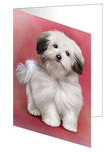 Bolognese Dog Handmade Artwork Assorted Pets Greeting Cards and Note Cards with Envelopes for All Occasions and Holiday Seasons