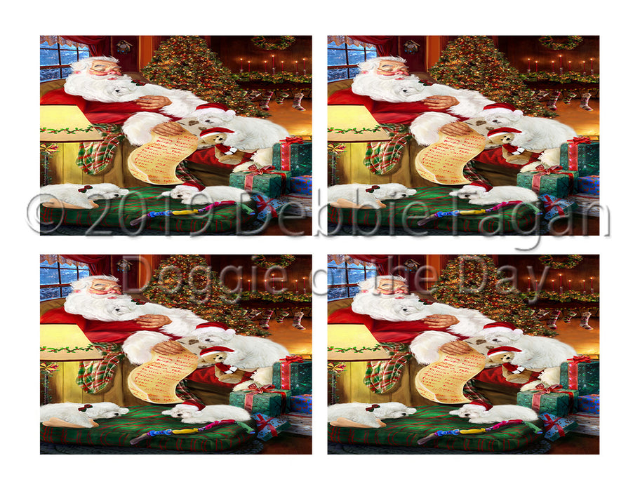 Santa Sleeping with Bolognese Dogs Placemat
