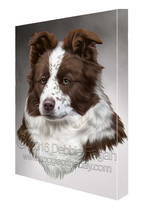 Border Collie Dog Art Portrait Print Canvas