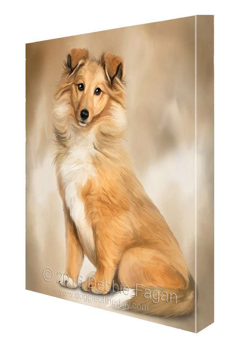 Border Collie Dog Art Portrait Print Canvas