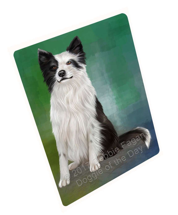 Border Collie Dog Art Portrait Print Woven Throw Sherpa Plush Fleece Blanket