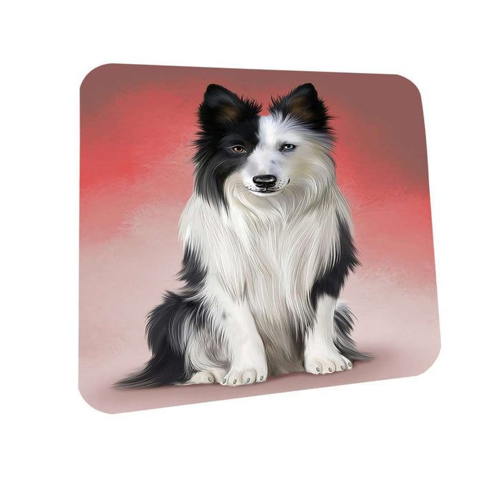 Border Collie Dog Coasters Set of 4 CST48251