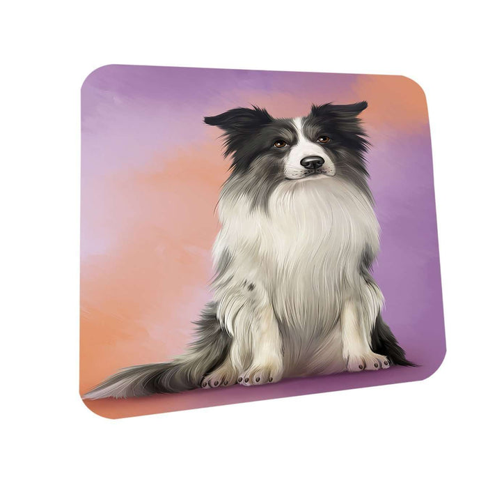 Border Collie Dog Coasters Set of 4 CST48254