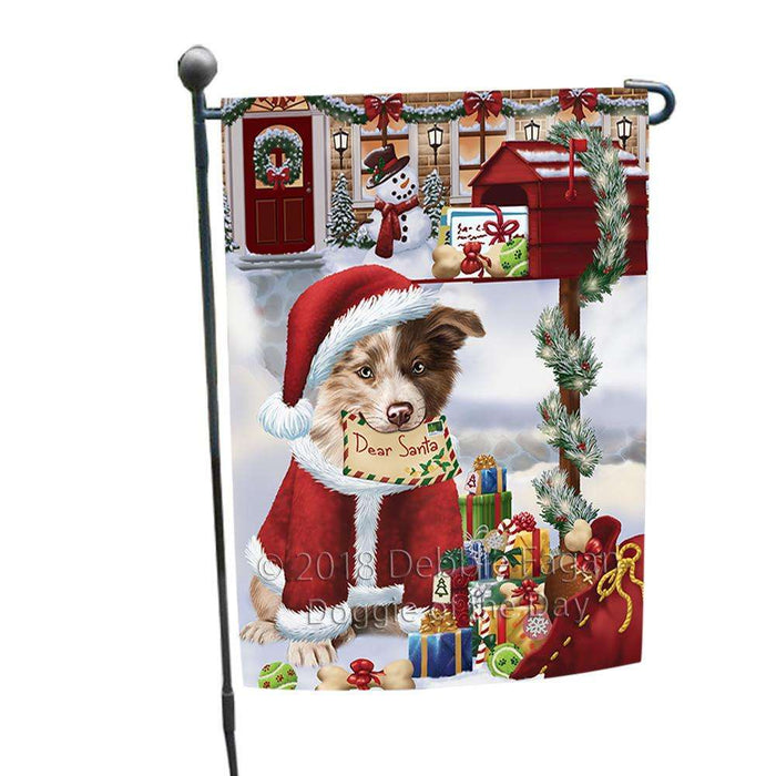 Border Collie Dog Dear Santa Letter Christmas Holiday Mailbox Garden Flag GFLG53934
