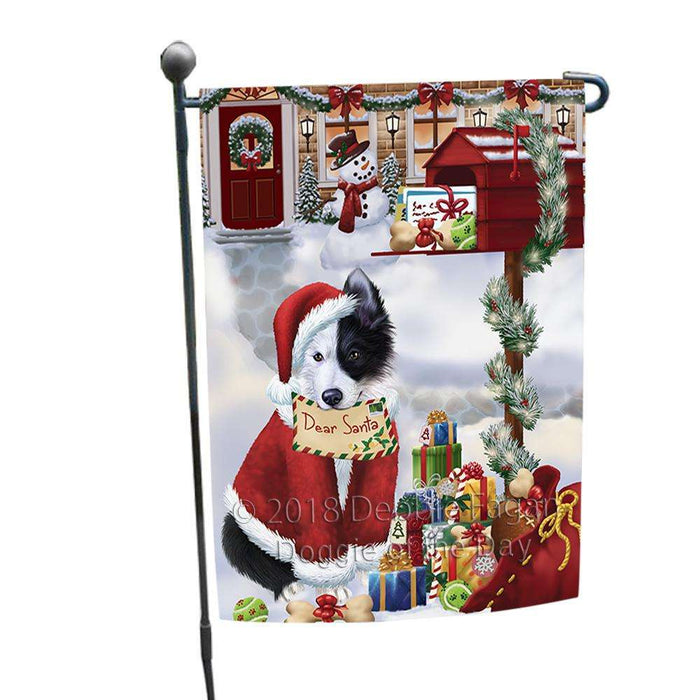 Border Collie Dog Dear Santa Letter Christmas Holiday Mailbox Garden Flag GFLG53935