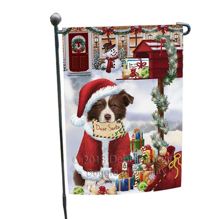 Border Collie Dog Dear Santa Letter Christmas Holiday Mailbox Garden Flag GFLG53936