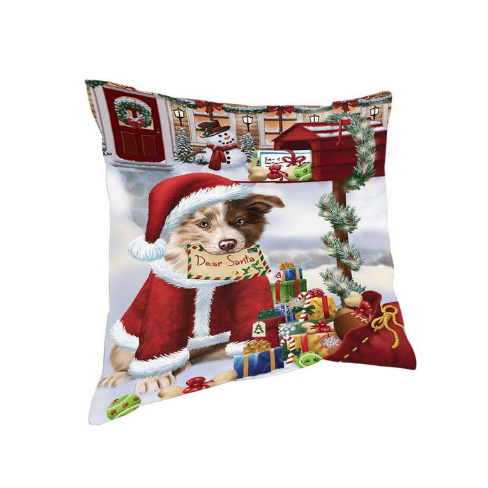 Border Collie Dog Dear Santa Letter Christmas Holiday Mailbox Pillow PIL72112