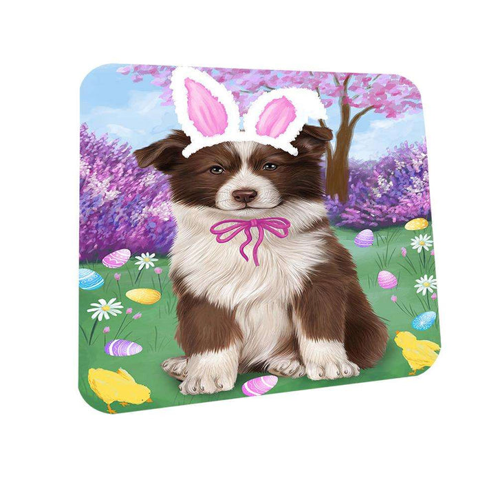 Border Collie Dog Easter Holiday Coasters Set of 4 CST49015