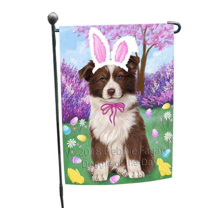 Border Collie Dog Easter Holiday Garden Flag GFLG48965