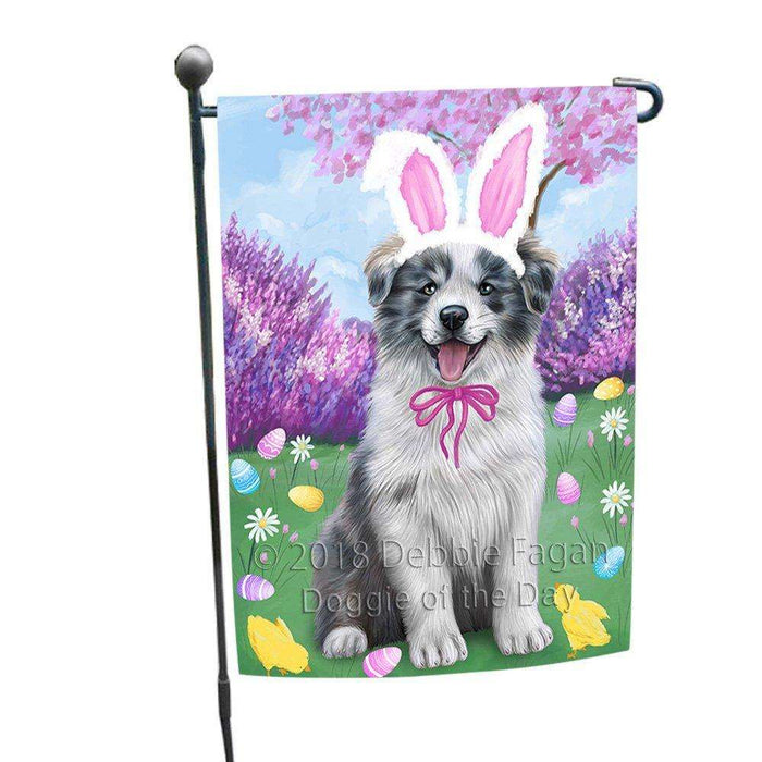 Border Collie Dog Easter Holiday Garden Flag GFLG48968