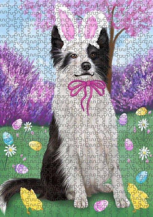 Border Collie Dog Easter Holiday Puzzle with Photo Tin PUZL50205