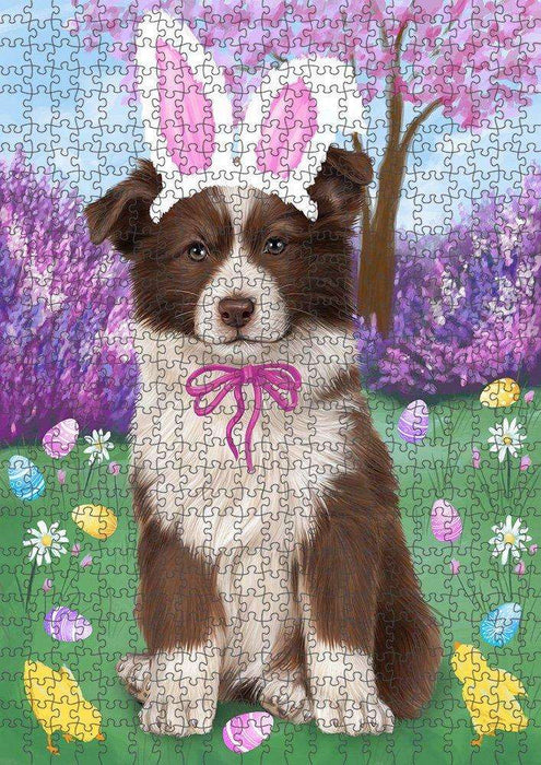 Border Collie Dog Easter Holiday Puzzle with Photo Tin PUZL50211