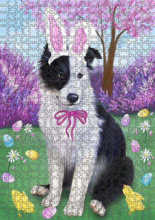 Border Collie Dog Easter Holiday Puzzle with Photo Tin PUZL50214