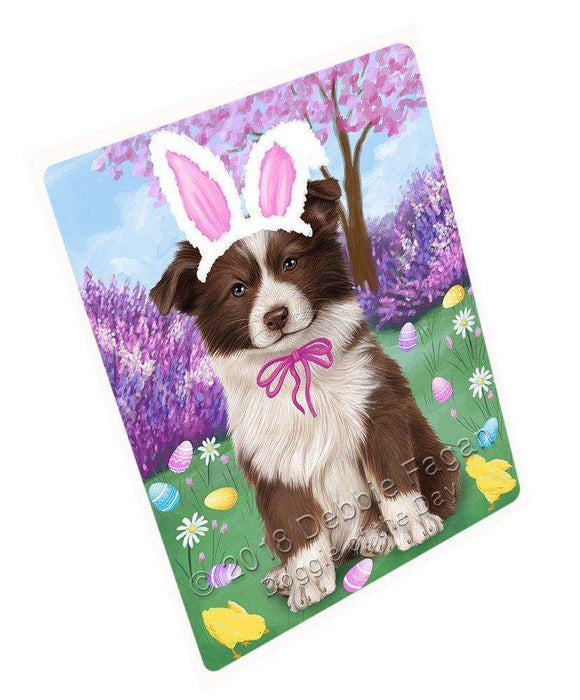 Border Collie Dog Easter Holiday Tempered Cutting Board C51036