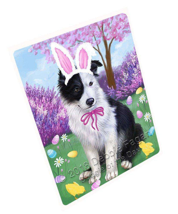 Border Collie Dog Easter Holiday Tempered Cutting Board C51039