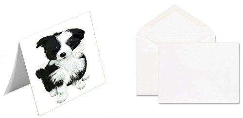 Border Collie Dog Handmade Artwork Assorted Pets Greeting Cards and Note Cards with Envelopes for All Occasions and Holiday Seasons