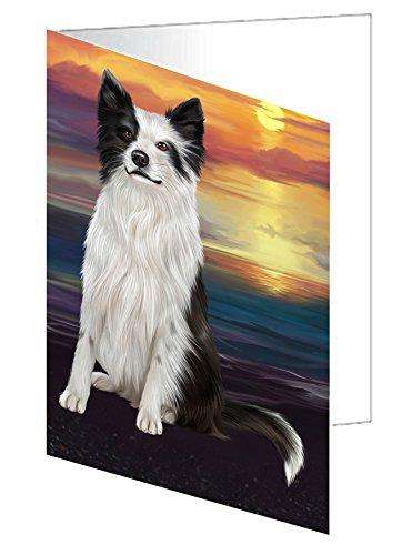 Border Collie Dog Handmade Artwork Assorted Pets Greeting Cards and Note Cards with Envelopes for All Occasions and Holiday Seasons
