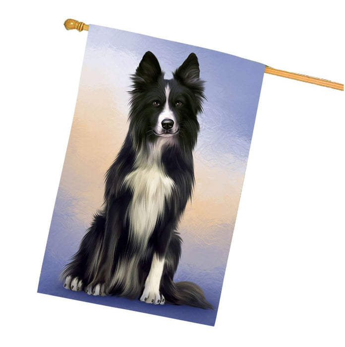 Border Collie Dog House Flag FLG48241