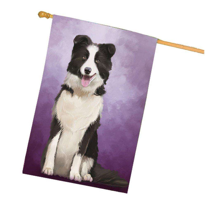 Border Collie Dog House Flag