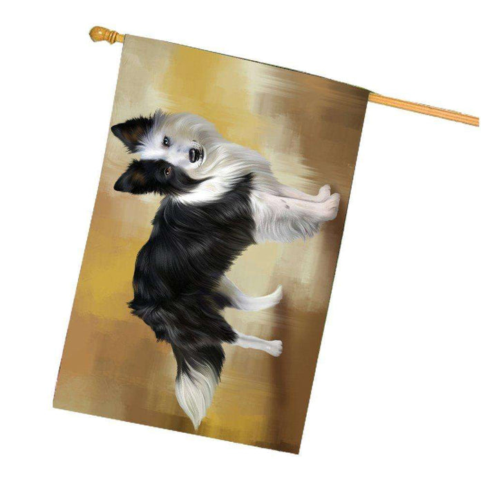 Border Collie Dog House Flag