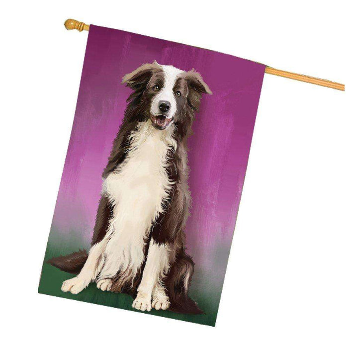 Border Collie Dog House Flag