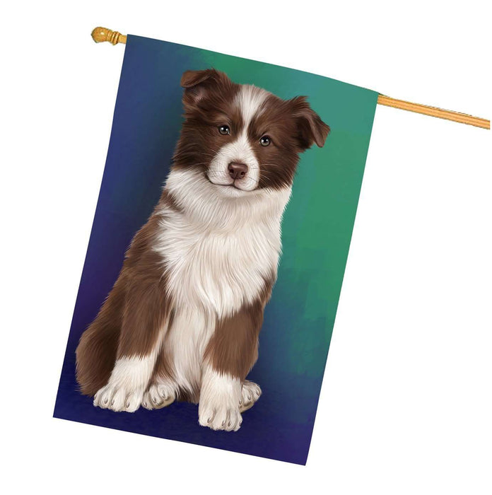 Border Collie Dog House Flag