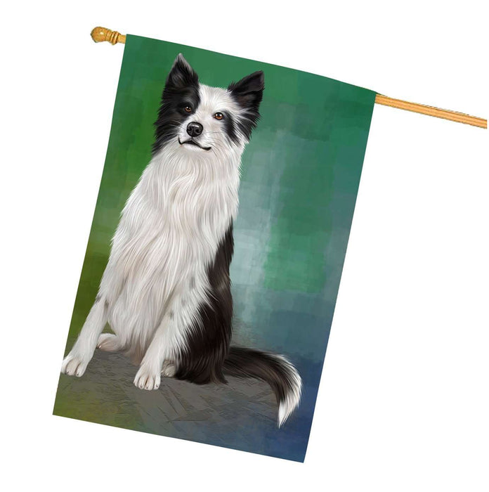 Border Collie Dog House Flag