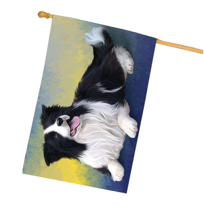 Border Collie Dog House Flag