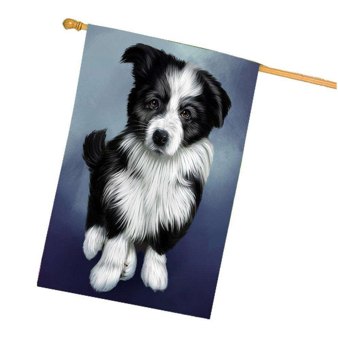 Border Collie Dog House Flag