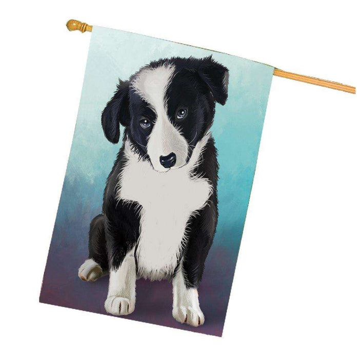 Border Collie Dog House Flag