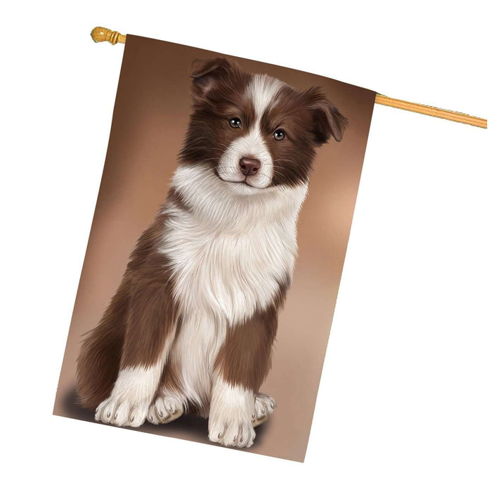 Border Collie Dog House Flag