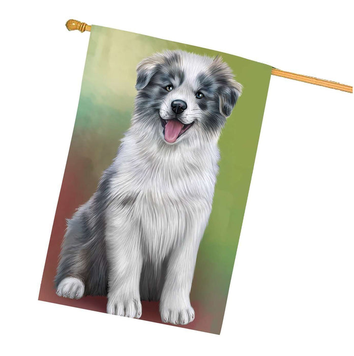 Border Collie Dog House Flag