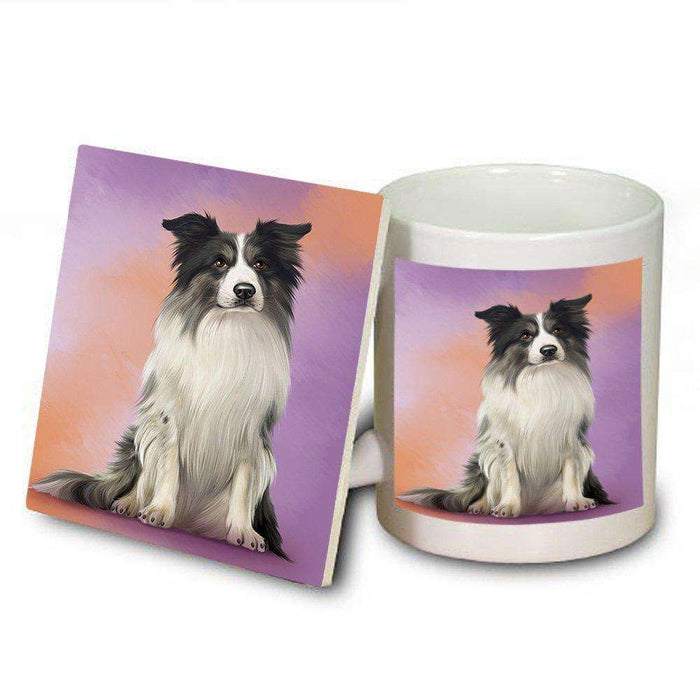 Border Collie Dog Mug and Coaster Set MUC48287