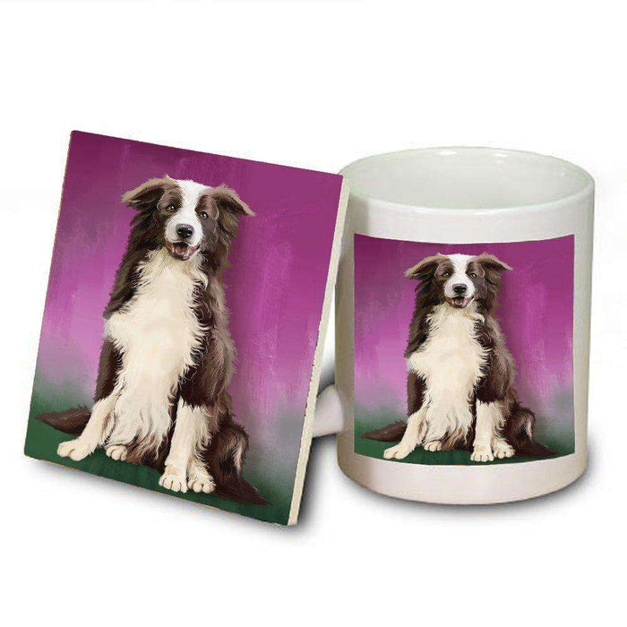 Border Collie Dog Mug and Coaster Set