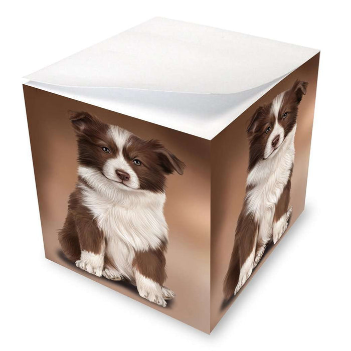 Border Collie Dog Note Cube