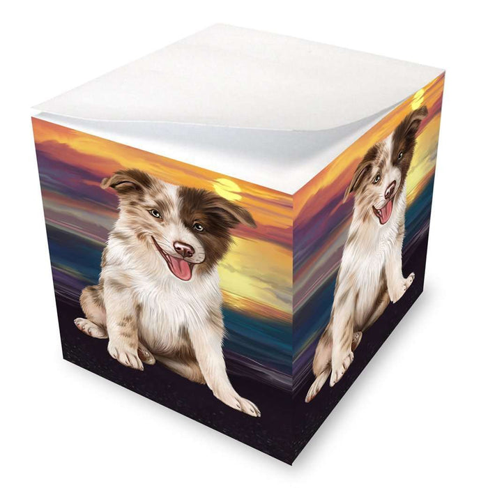Border Collie Dog Note Cube