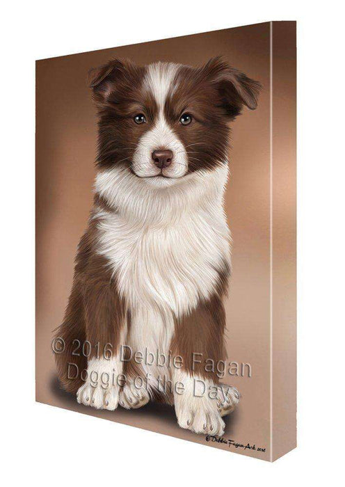 Border Collie Dog Painting Printed on Canvas Wall Art