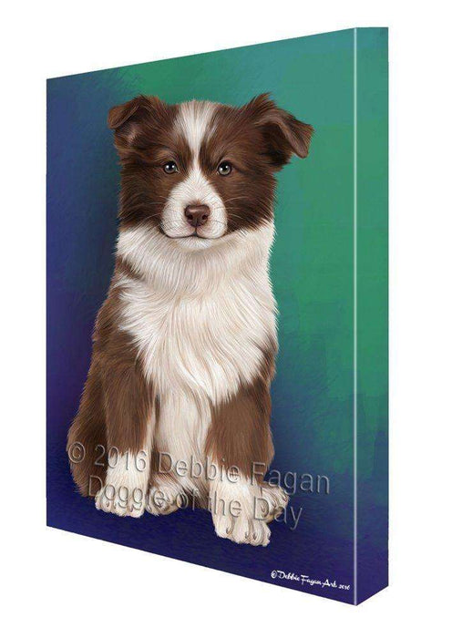 Border Collie Dog Painting Printed on Canvas Wall Art