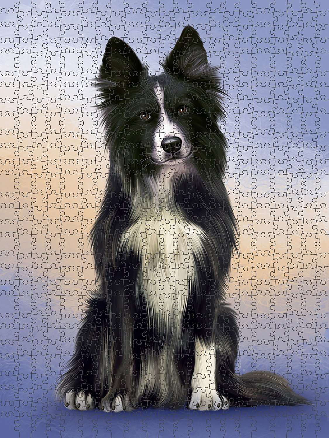 Border Collie Dog Puzzle with Photo Tin PUZL48735