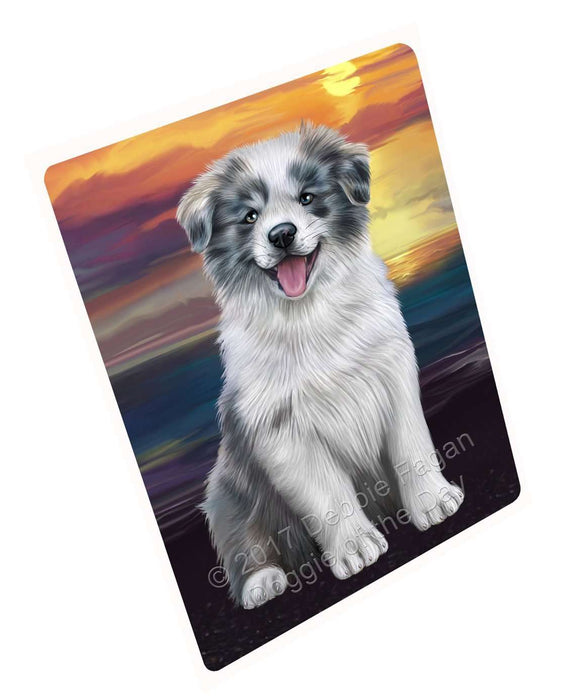 Border Collie Dog Tempered Cutting Board (Small)