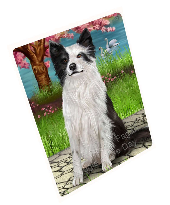 Border Collie Dog Tempered Cutting Board (Small)