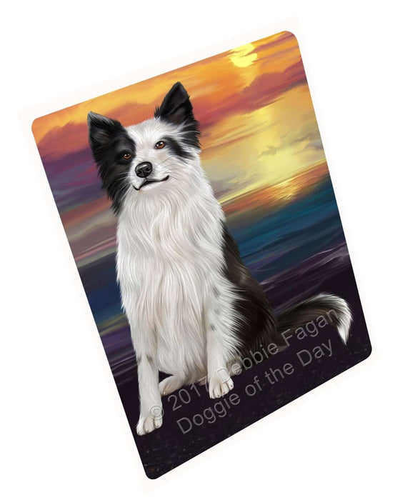 Border Collie Dog Tempered Cutting Board (Small)